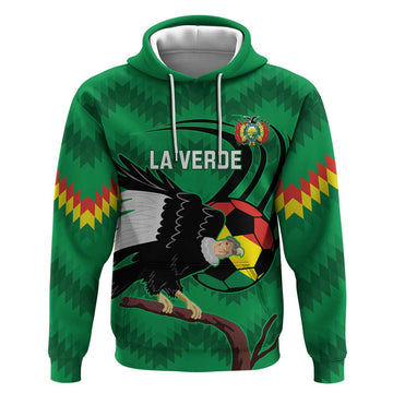 Custom Bolivia Football Hoodie Andean Condor Vamo La Verde LT14