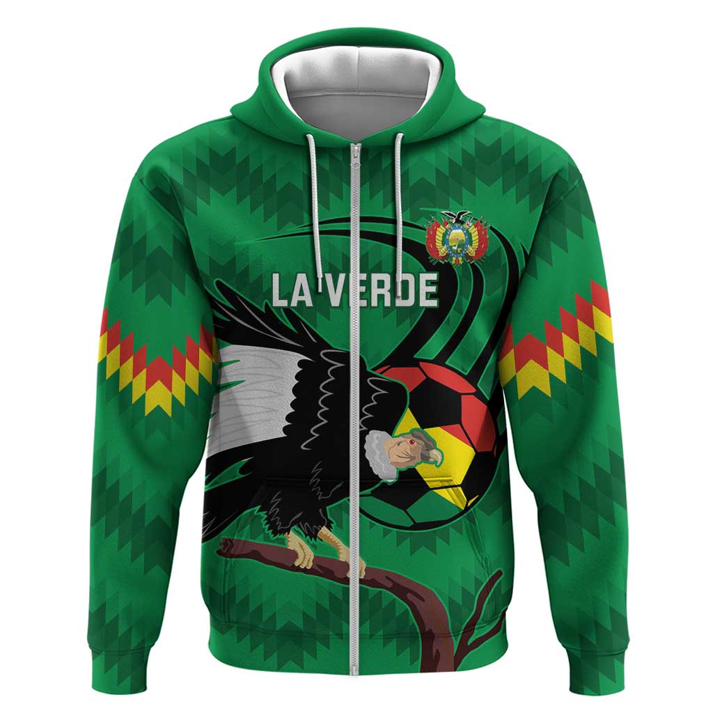 Custom Bolivia Football Hoodie Andean Condor Vamo La Verde LT14