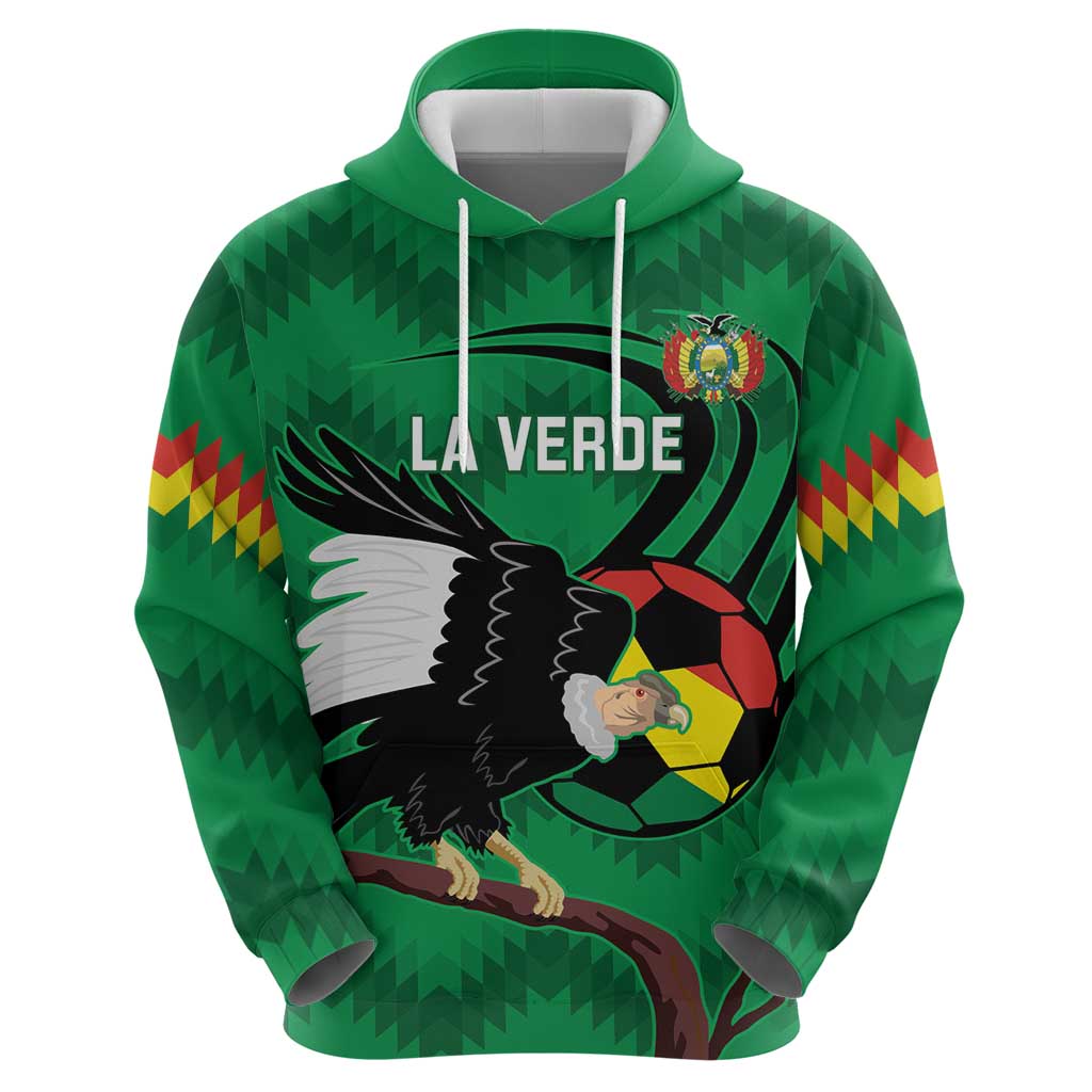 Custom Bolivia Football Hoodie Andean Condor Vamo La Verde LT14