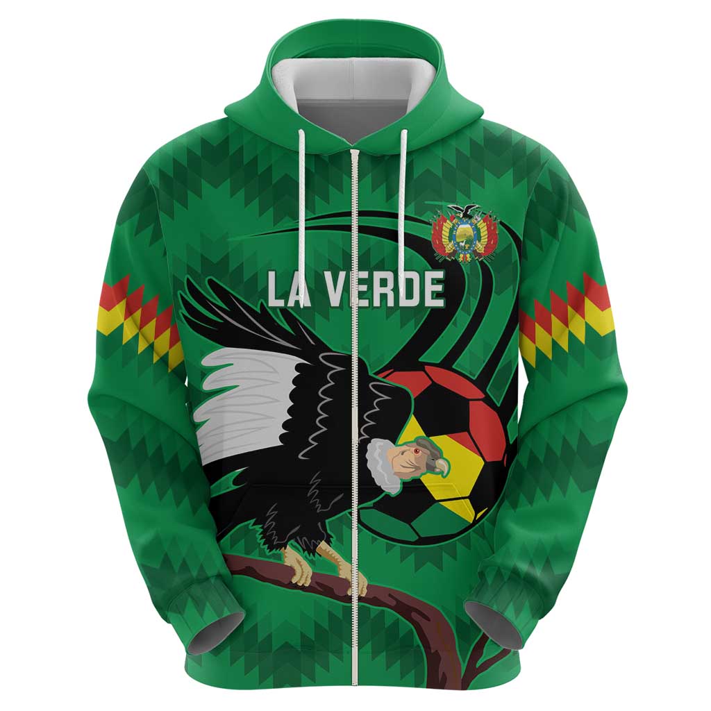 Custom Bolivia Football Hoodie Andean Condor Vamo La Verde LT14