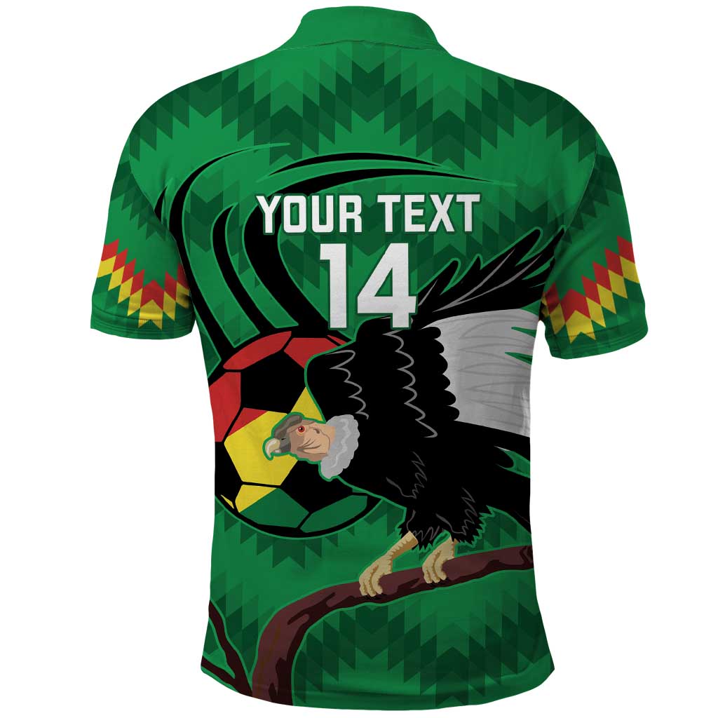 Custom Bolivia Football Polo Shirt Andean Condor Vamo La Verde LT14