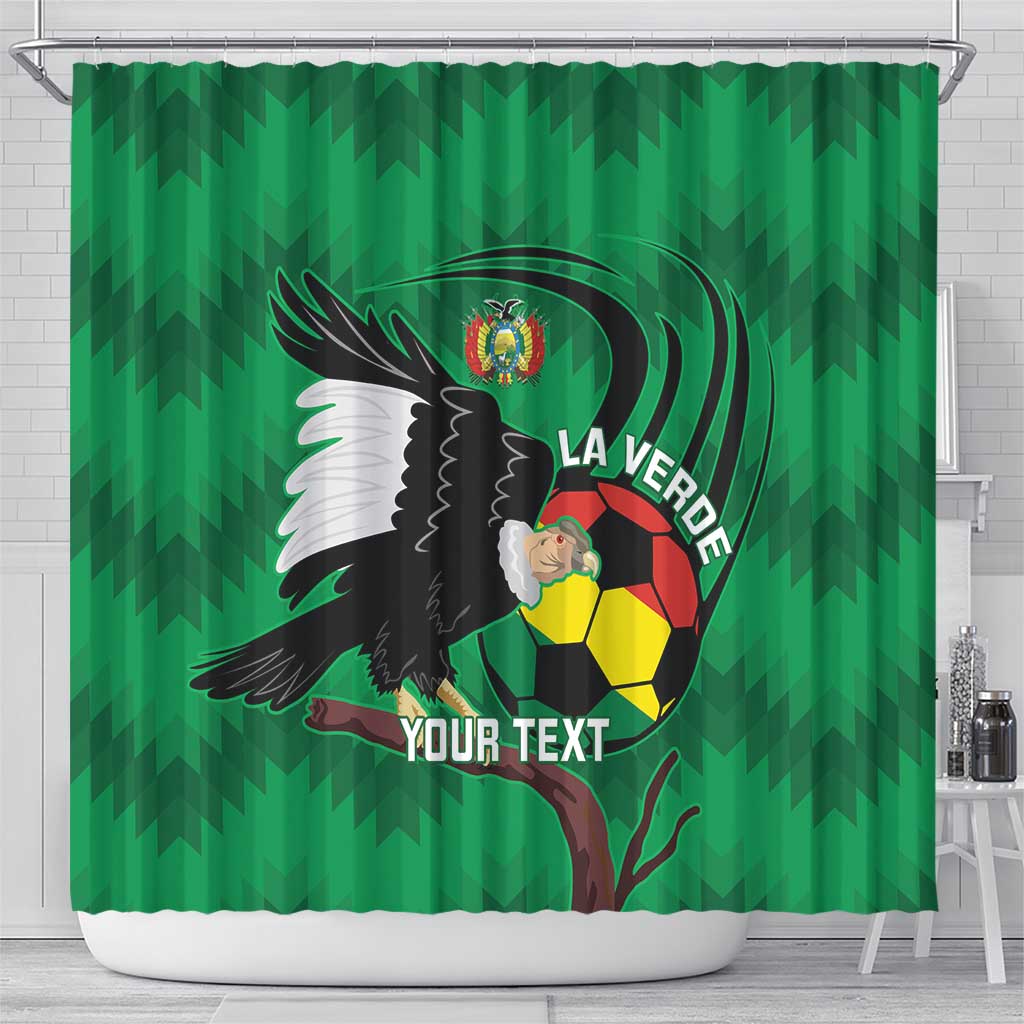 Custom Bolivia Football Shower Curtain Andean Condor Vamo La Verde LT14