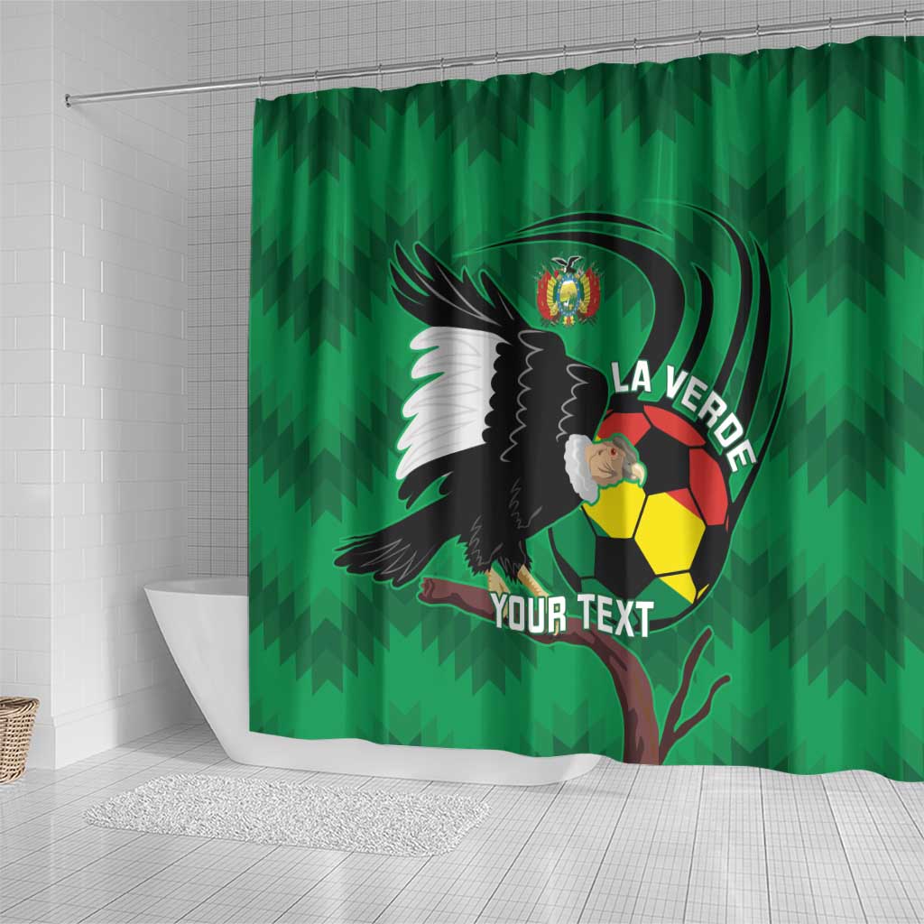 Custom Bolivia Football Shower Curtain Andean Condor Vamo La Verde LT14