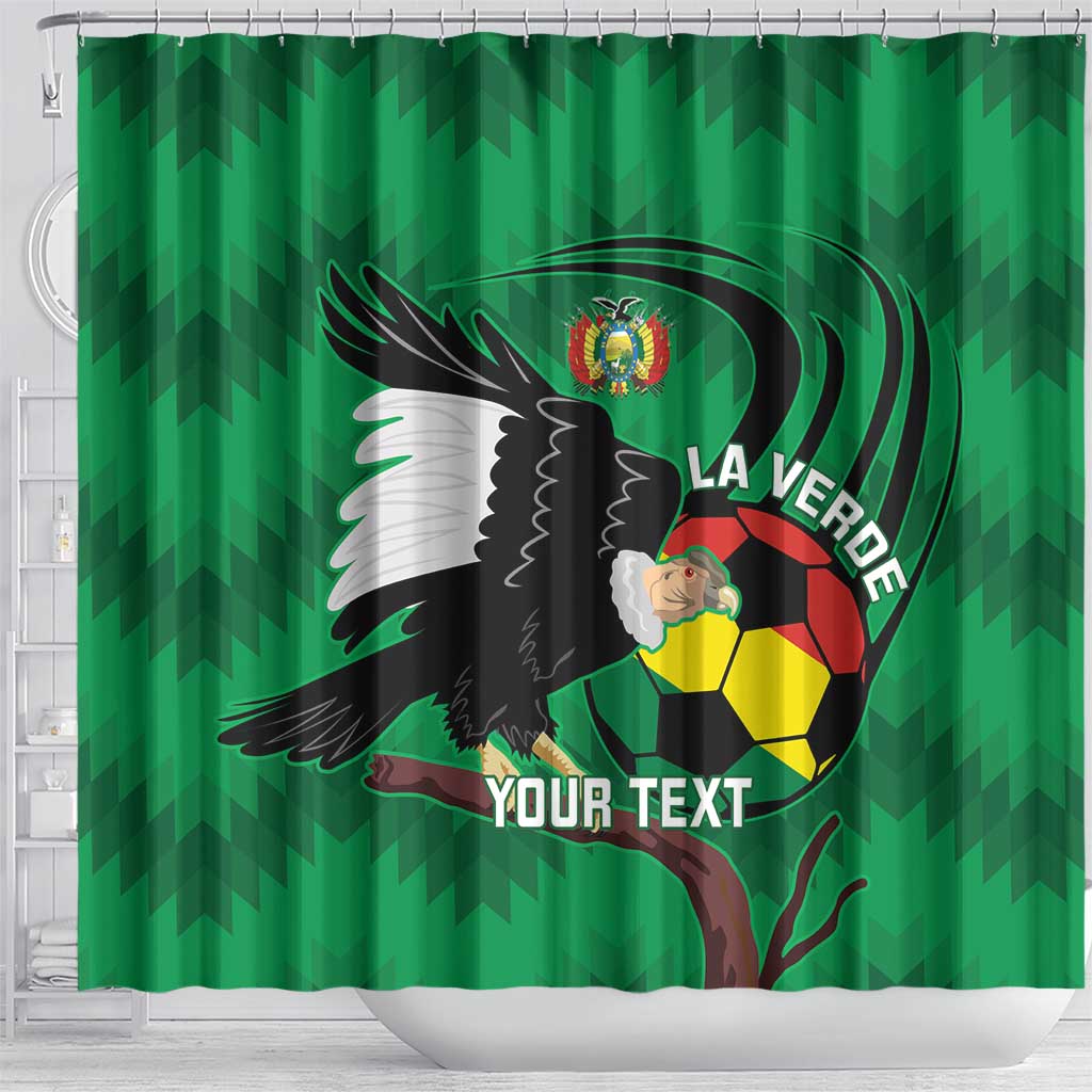 Custom Bolivia Football Shower Curtain Andean Condor Vamo La Verde LT14