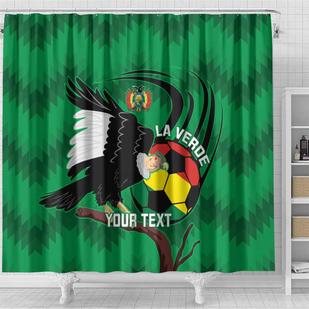 Custom Bolivia Football Shower Curtain Andean Condor Vamo La Verde LT14