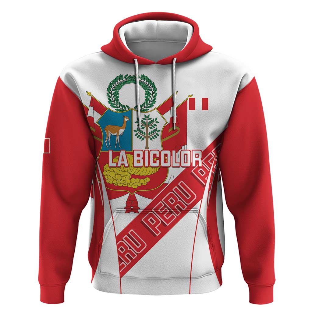 Custom Peru Football Hoodie La Bicolor Coat Of Arms Style LT14