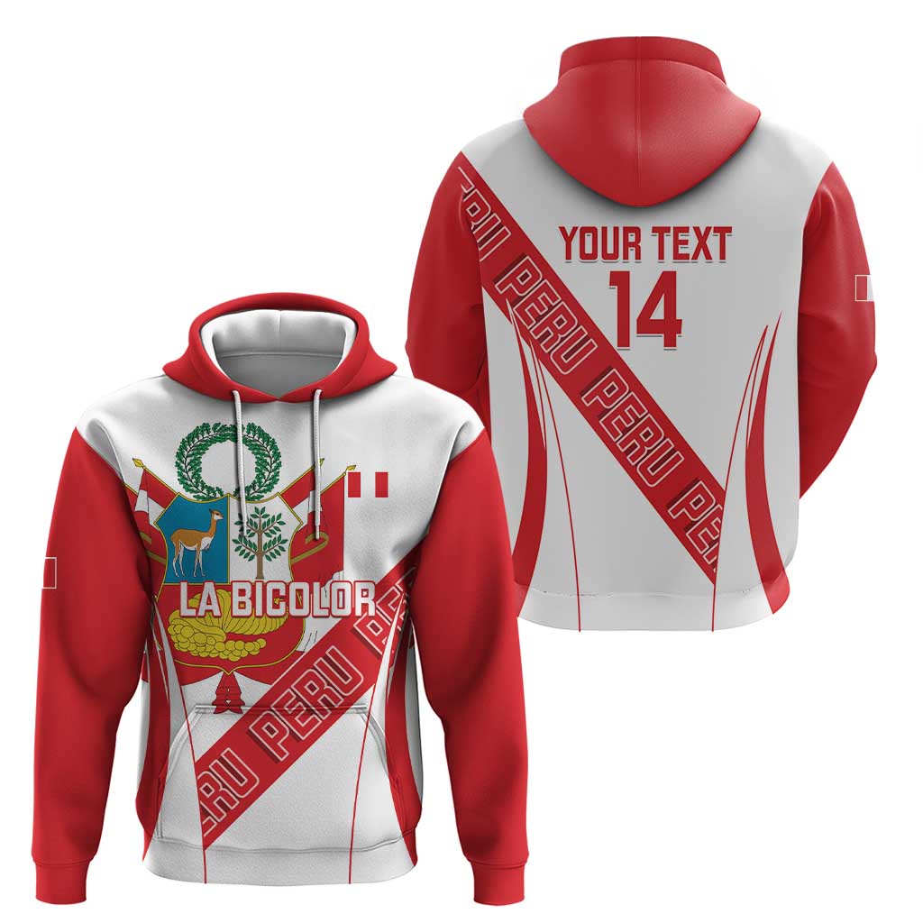 Custom Peru Football Hoodie La Bicolor Coat Of Arms Style LT14