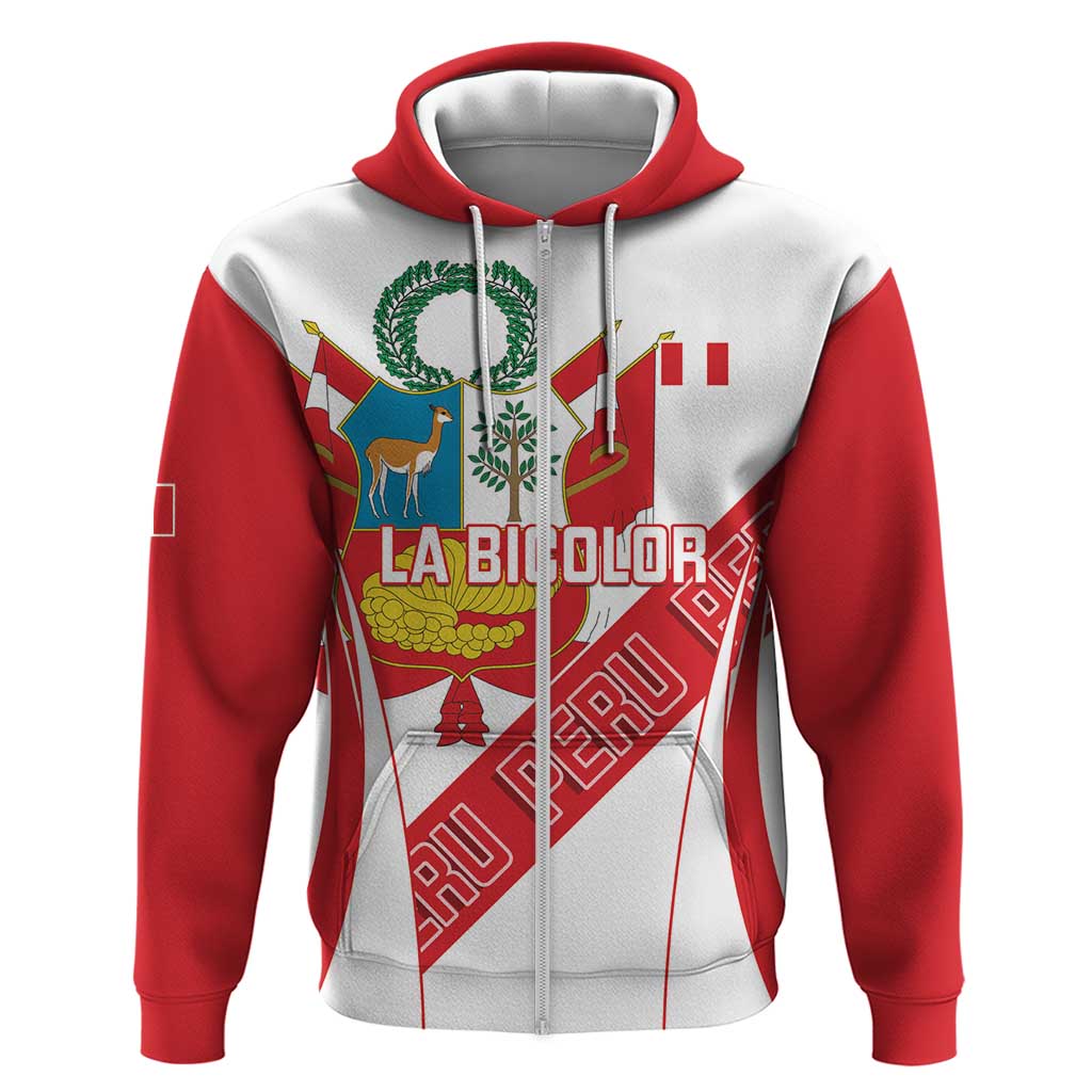 Custom Peru Football Hoodie La Bicolor Coat Of Arms Style LT14