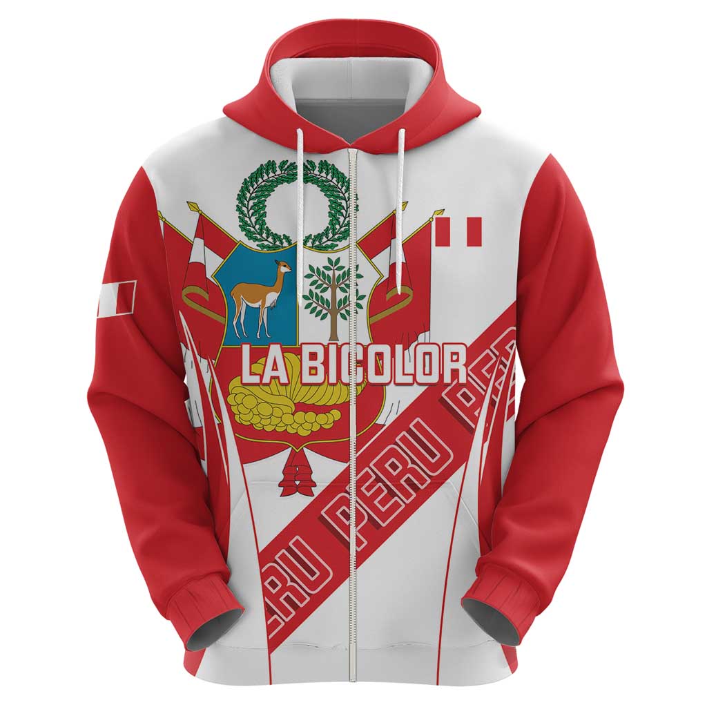 Custom Peru Football Hoodie La Bicolor Coat Of Arms Style LT14