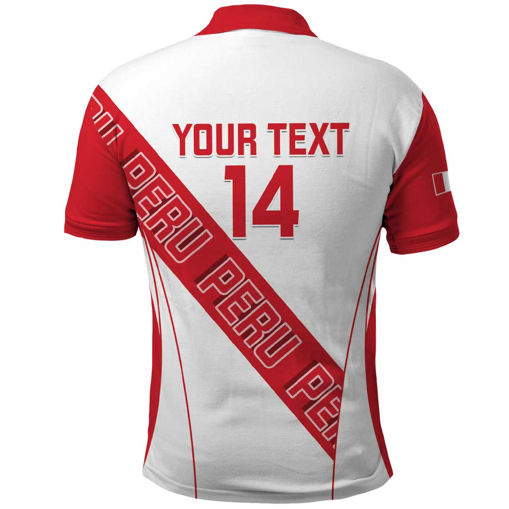 Custom Peru Football Polo Shirt La Bicolor Coat Of Arms Style LT14