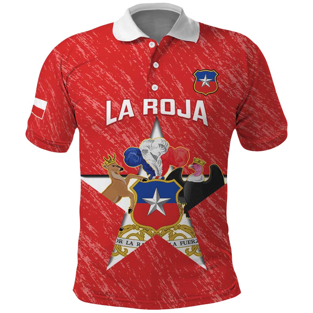 Custom Chile Football Polo Shirt Vamos La Roja LT14