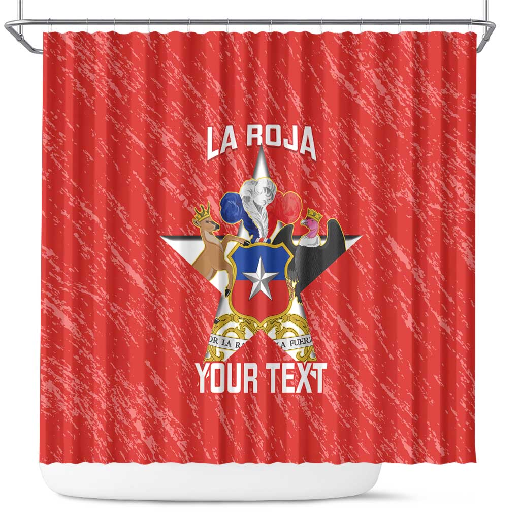 Custom Chile Football Shower Curtain Vamos La Roja LT14