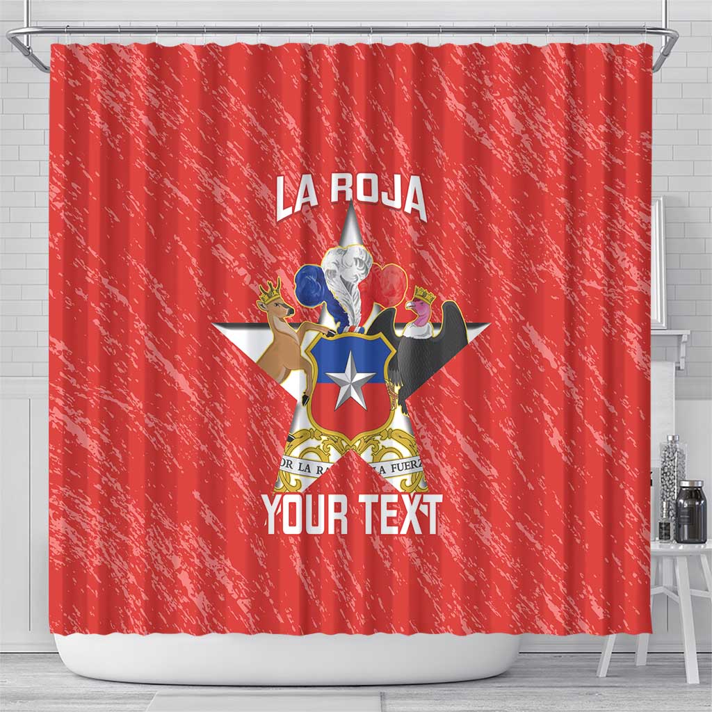 Custom Chile Football Shower Curtain Vamos La Roja LT14