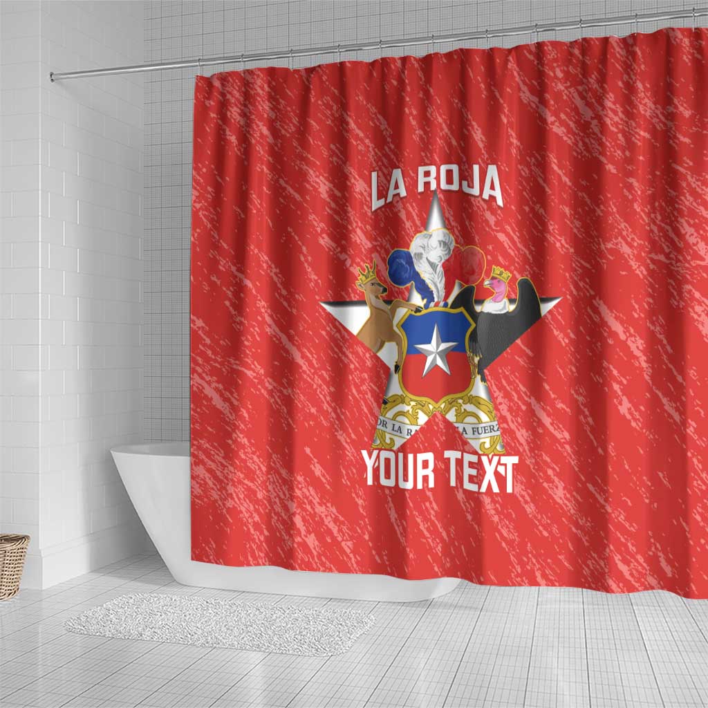 Custom Chile Football Shower Curtain Vamos La Roja LT14