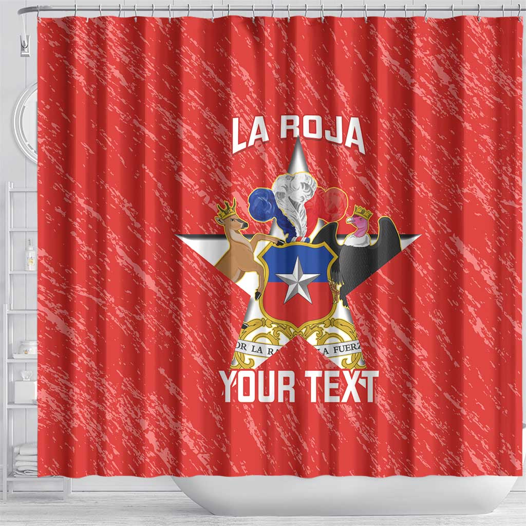 Custom Chile Football Shower Curtain Vamos La Roja LT14