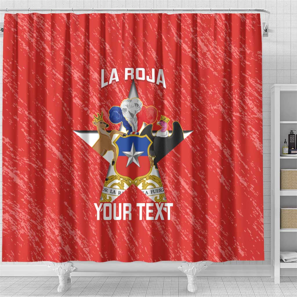 Custom Chile Football Shower Curtain Vamos La Roja LT14