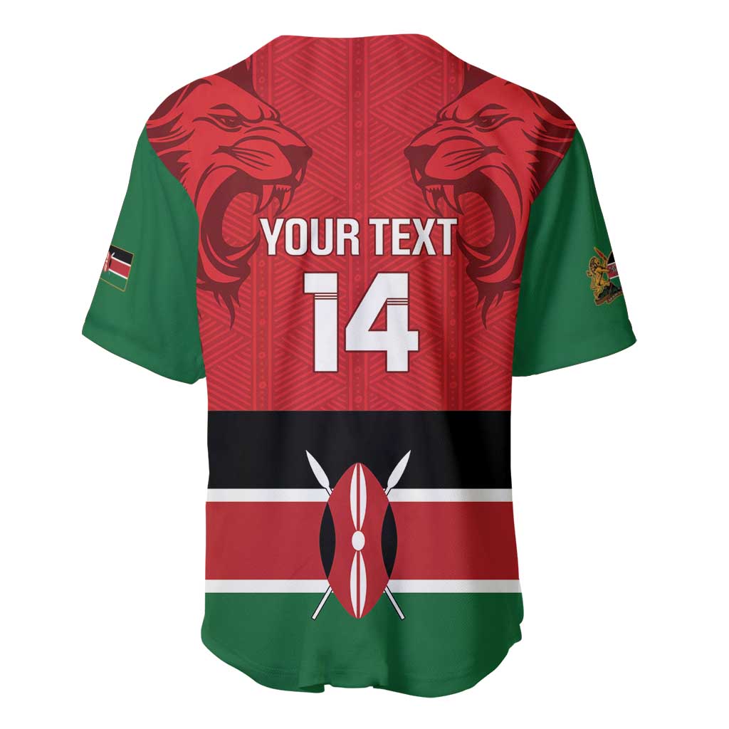 Custom Kenya Football Baseball Jersey Go Harambee Stars African Pattern LT14