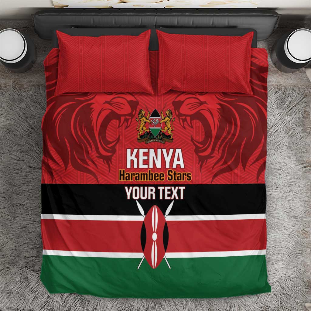 Custom Kenya Football Bedding Set Go Harambee Stars African Pattern LT14