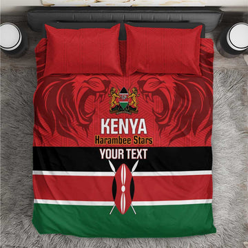 Custom Kenya Football Bedding Set Go Harambee Stars African Pattern LT14