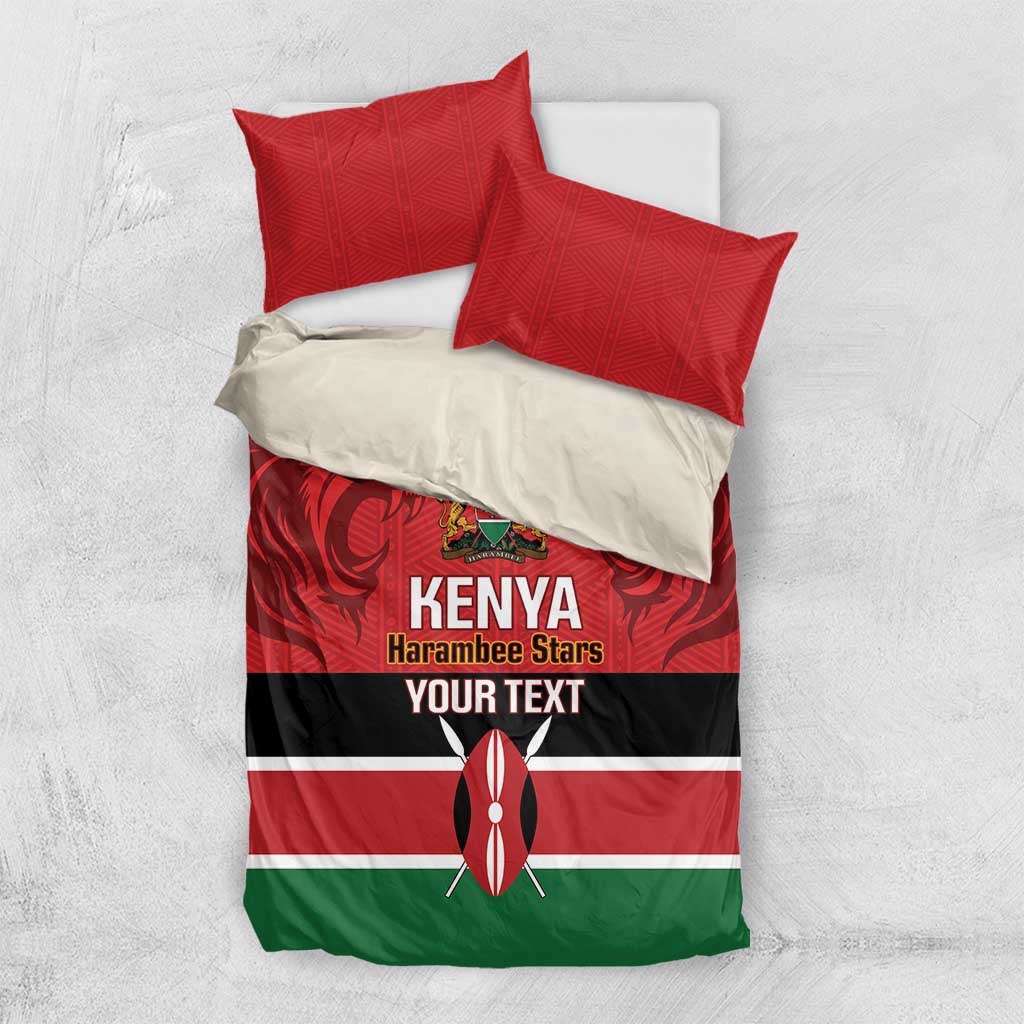 Custom Kenya Football Bedding Set Go Harambee Stars African Pattern LT14