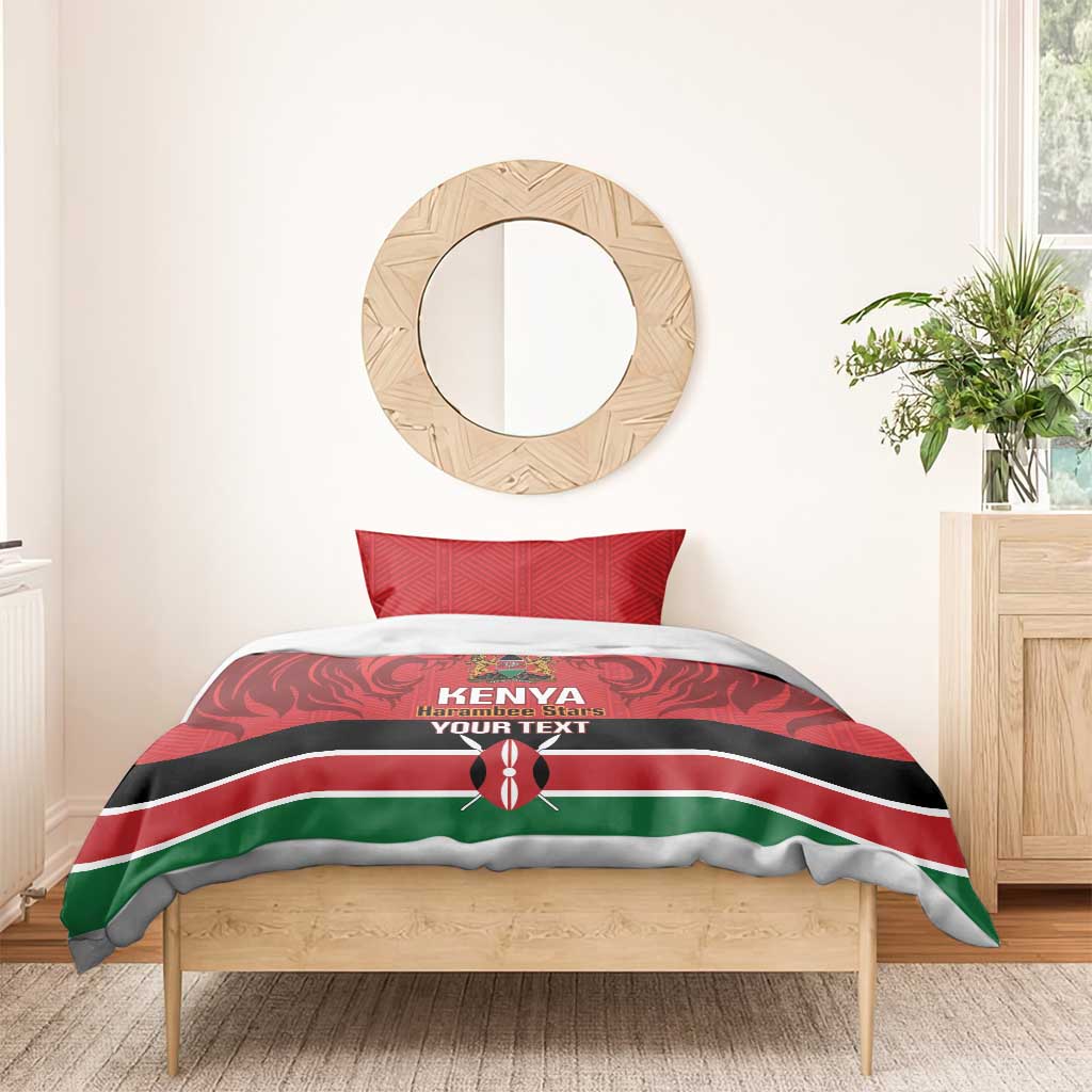 Custom Kenya Football Bedding Set Go Harambee Stars African Pattern LT14