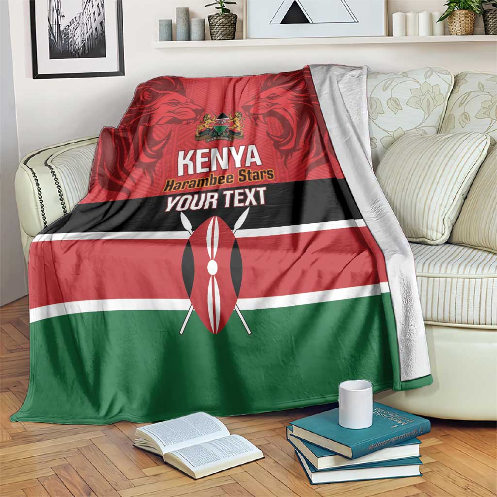 Custom Kenya Football Blanket Go Harambee Stars African Pattern LT14