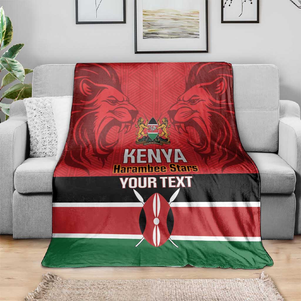 Custom Kenya Football Blanket Go Harambee Stars African Pattern LT14