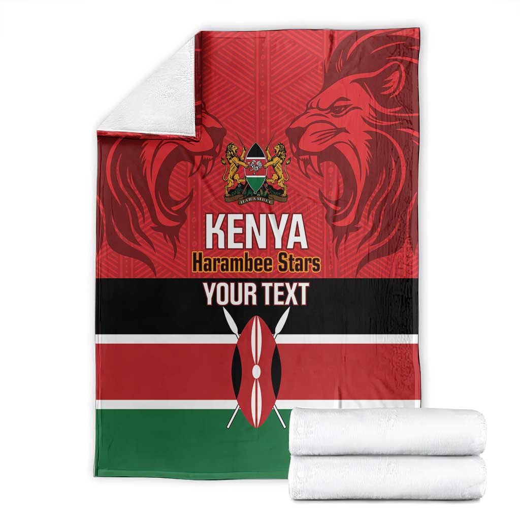 Custom Kenya Football Blanket Go Harambee Stars African Pattern LT14
