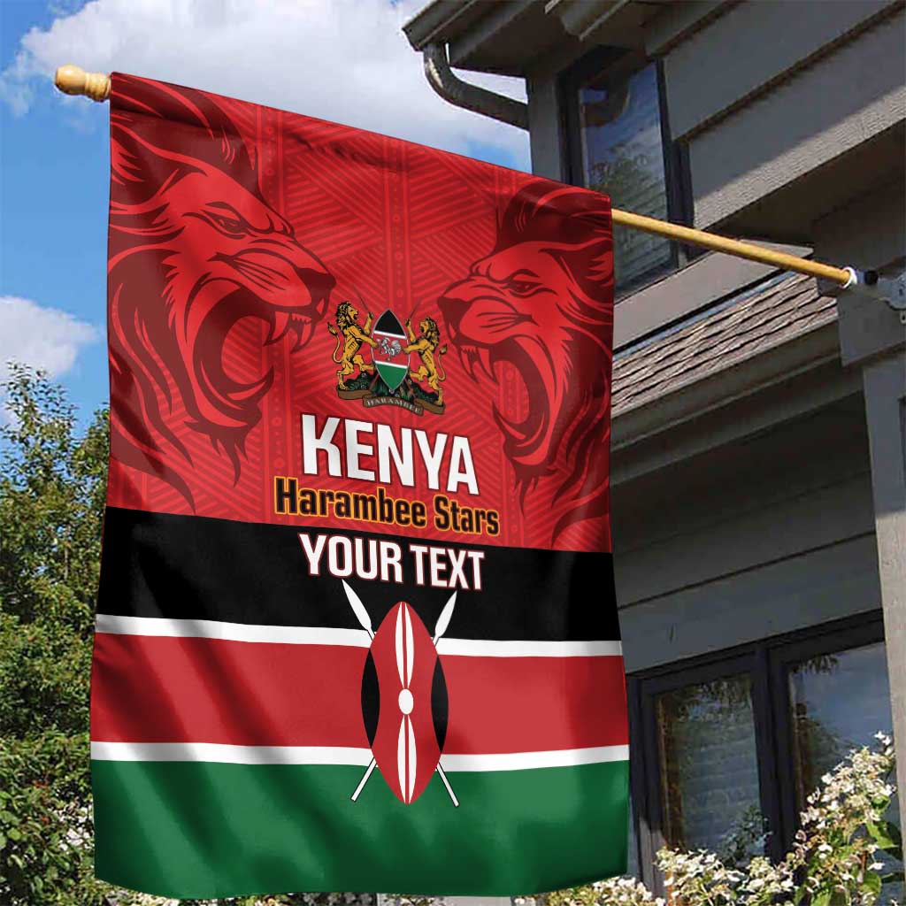 Custom Kenya Football Garden Flag Go Harambee Stars African Pattern LT14