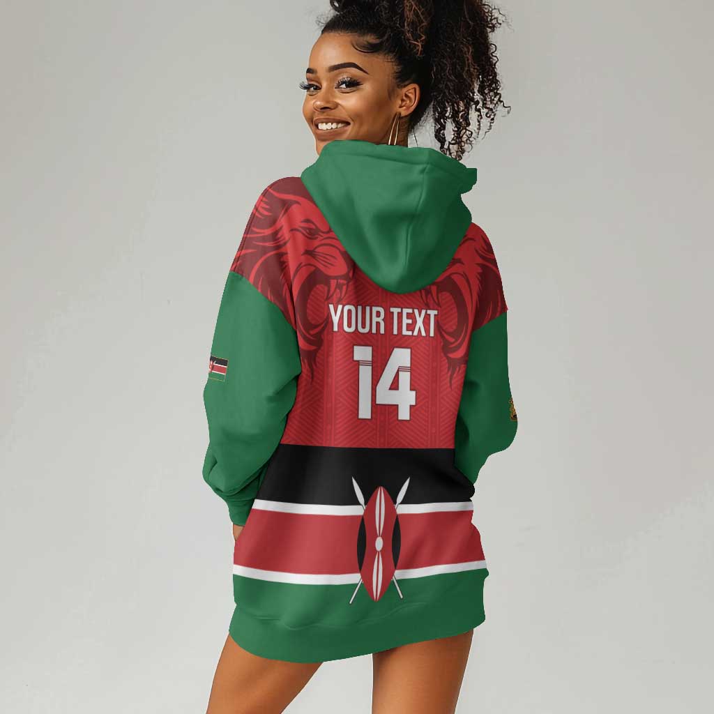 Custom Kenya Football Hoodie Dress Go Harambee Stars African Pattern LT14