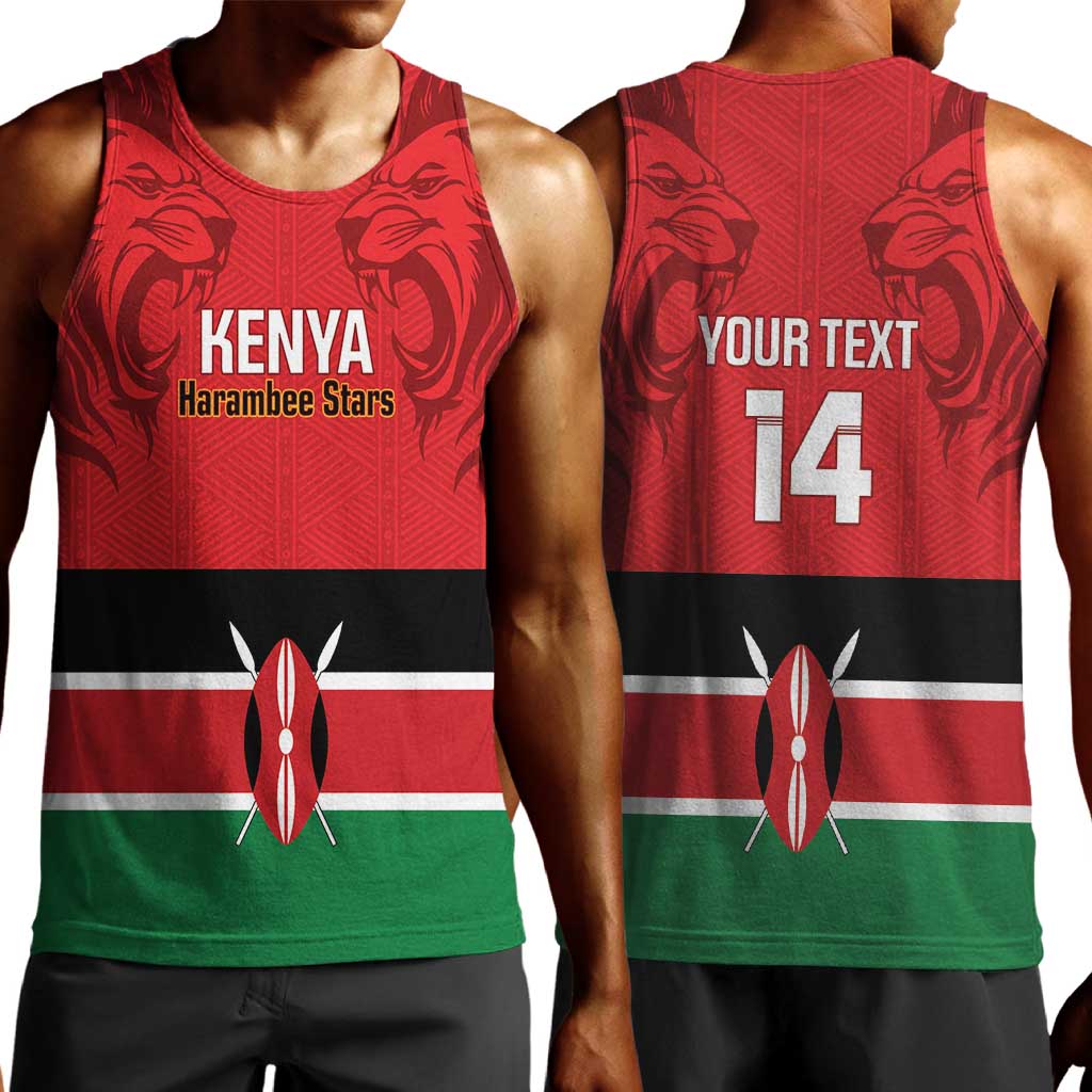 Custom Kenya Football Men Tank Top Go Harambee Stars African Pattern LT14