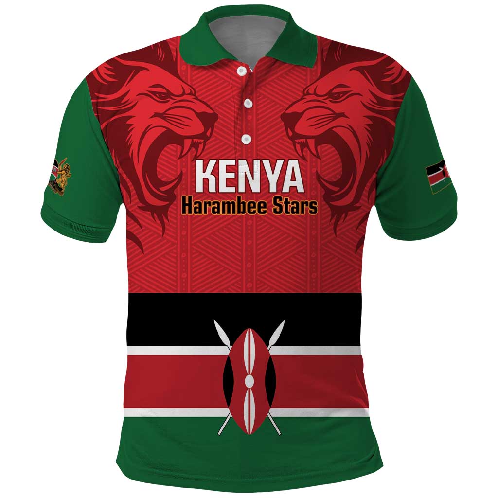 Custom Kenya Football Polo Shirt Come On Harambee Stars LT14