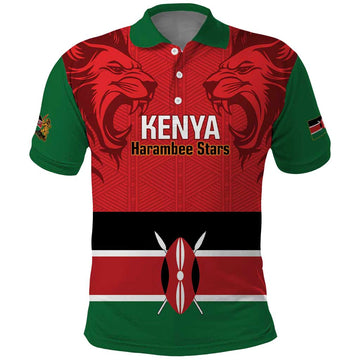 Custom Kenya Football Polo Shirt Come On Harambee Stars LT14