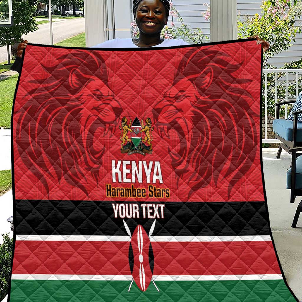 Custom Kenya Football Quilt Go Harambee Stars African Pattern LT14