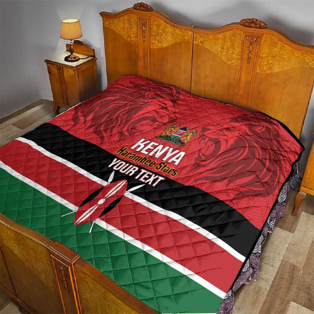Custom Kenya Football Quilt Go Harambee Stars African Pattern LT14