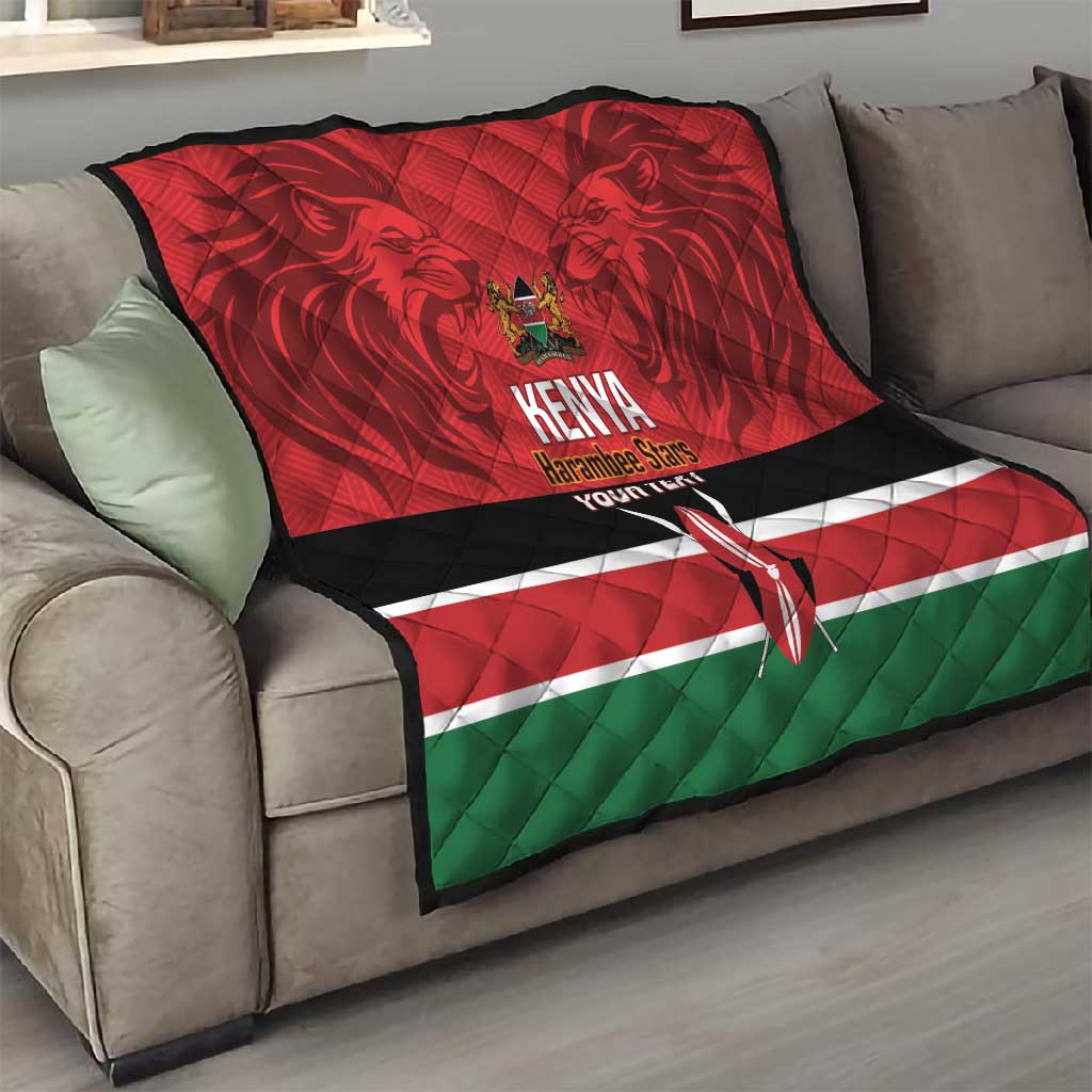 Custom Kenya Football Quilt Go Harambee Stars African Pattern LT14