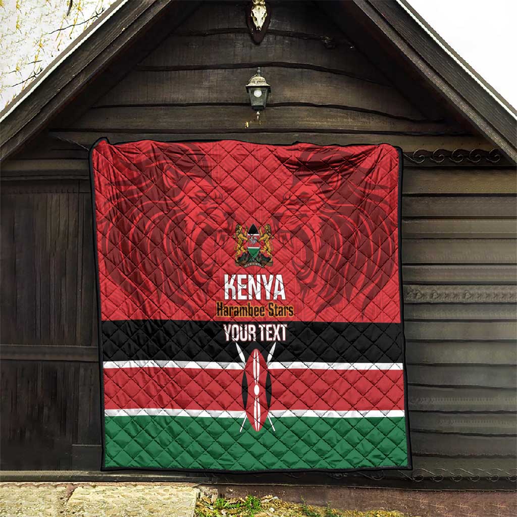 Custom Kenya Football Quilt Go Harambee Stars African Pattern LT14