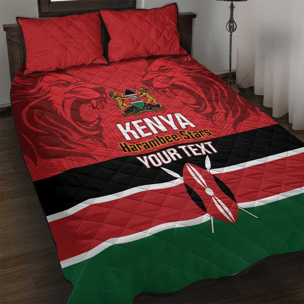 Custom Kenya Football Quilt Bed Set Go Harambee Stars African Pattern LT14