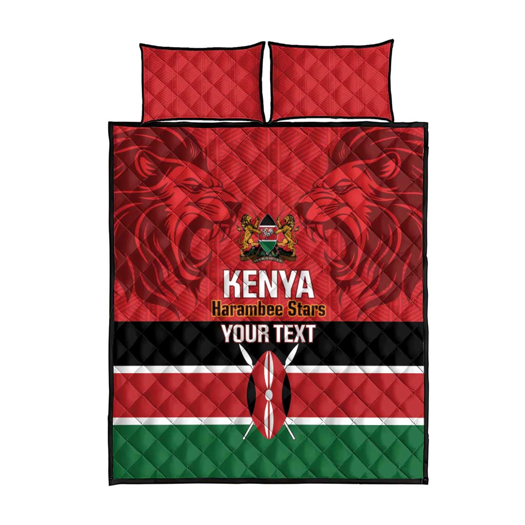 Custom Kenya Football Quilt Bed Set Go Harambee Stars African Pattern LT14