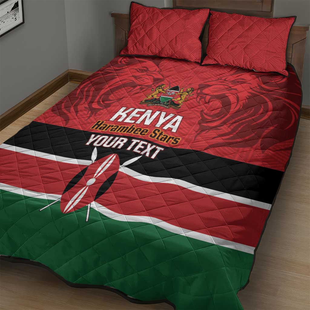 Custom Kenya Football Quilt Bed Set Go Harambee Stars African Pattern LT14