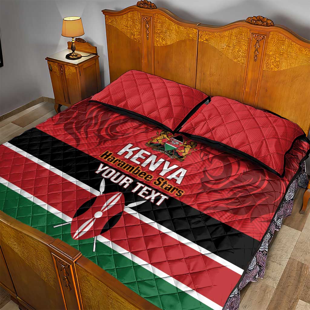 Custom Kenya Football Quilt Bed Set Go Harambee Stars African Pattern LT14