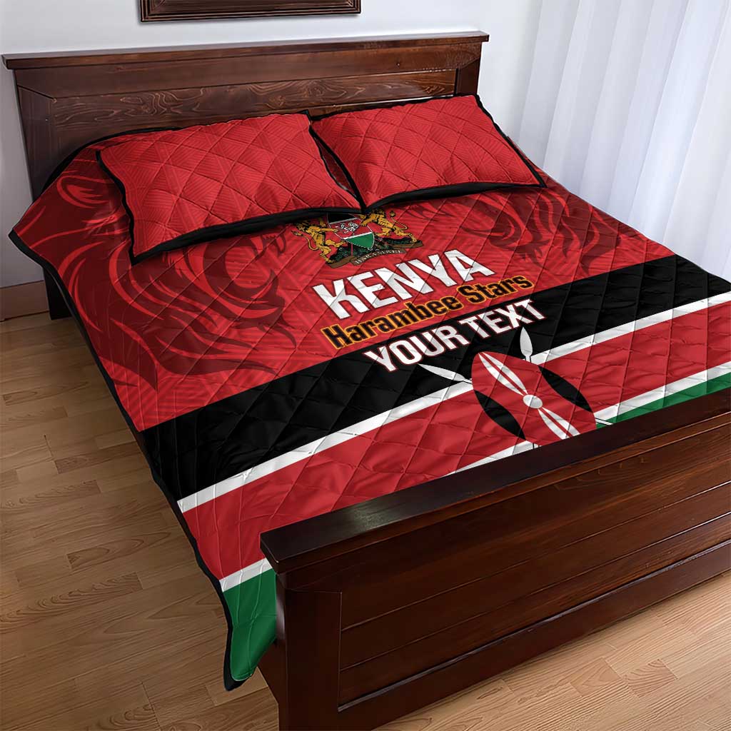 Custom Kenya Football Quilt Bed Set Go Harambee Stars African Pattern LT14