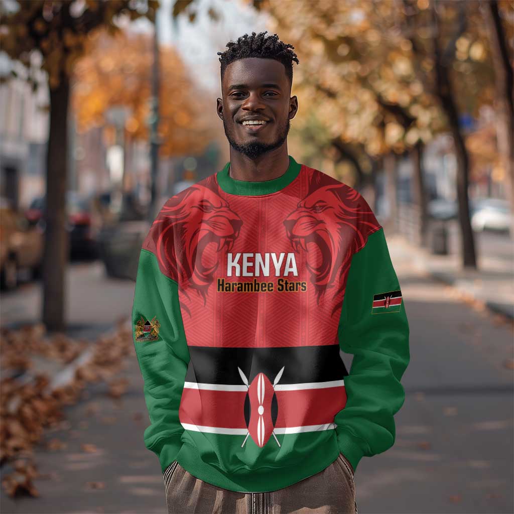 Custom Kenya Football Sweatshirt Go Harambee Stars African Pattern LT14