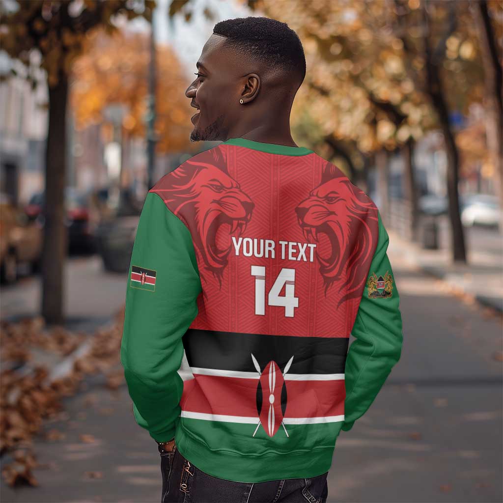 Custom Kenya Football Sweatshirt Go Harambee Stars African Pattern LT14