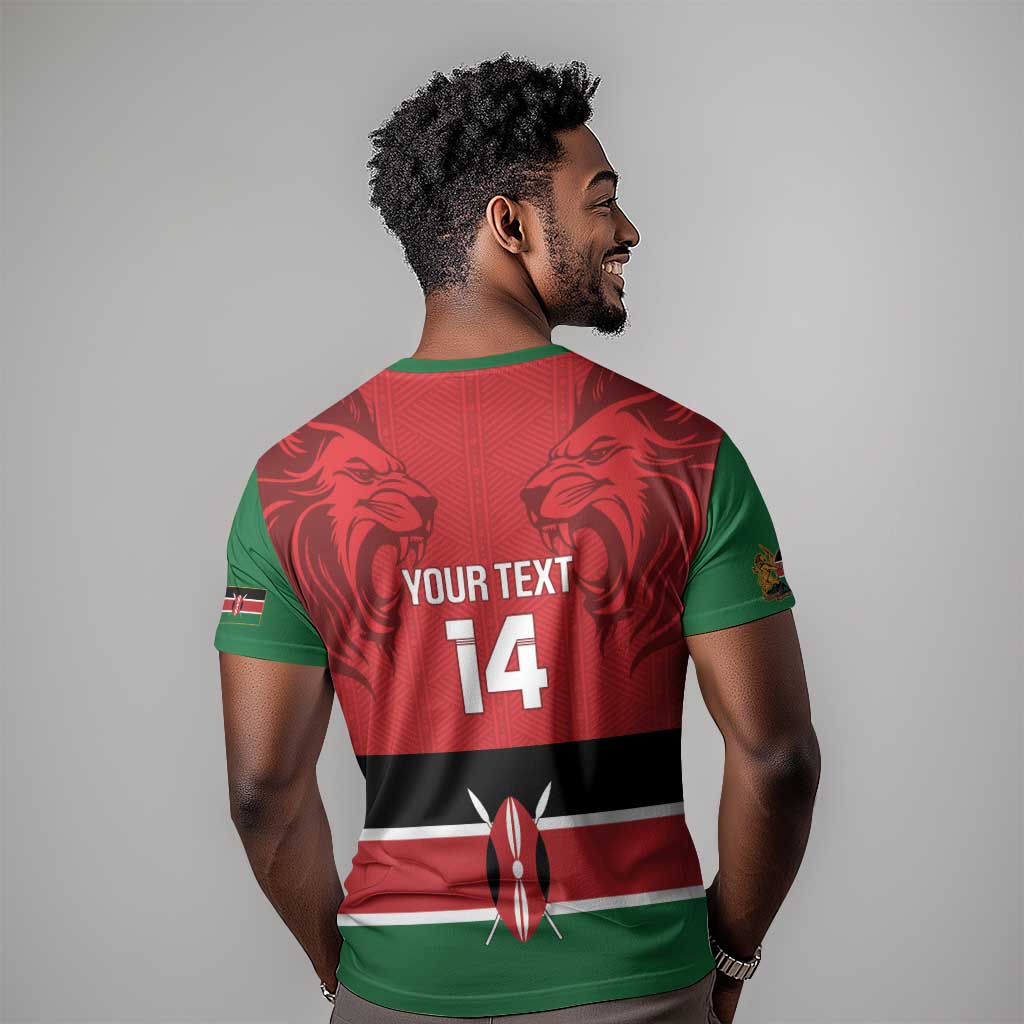 Custom Kenya Football T shirt Go Harambee Stars African Pattern LT14