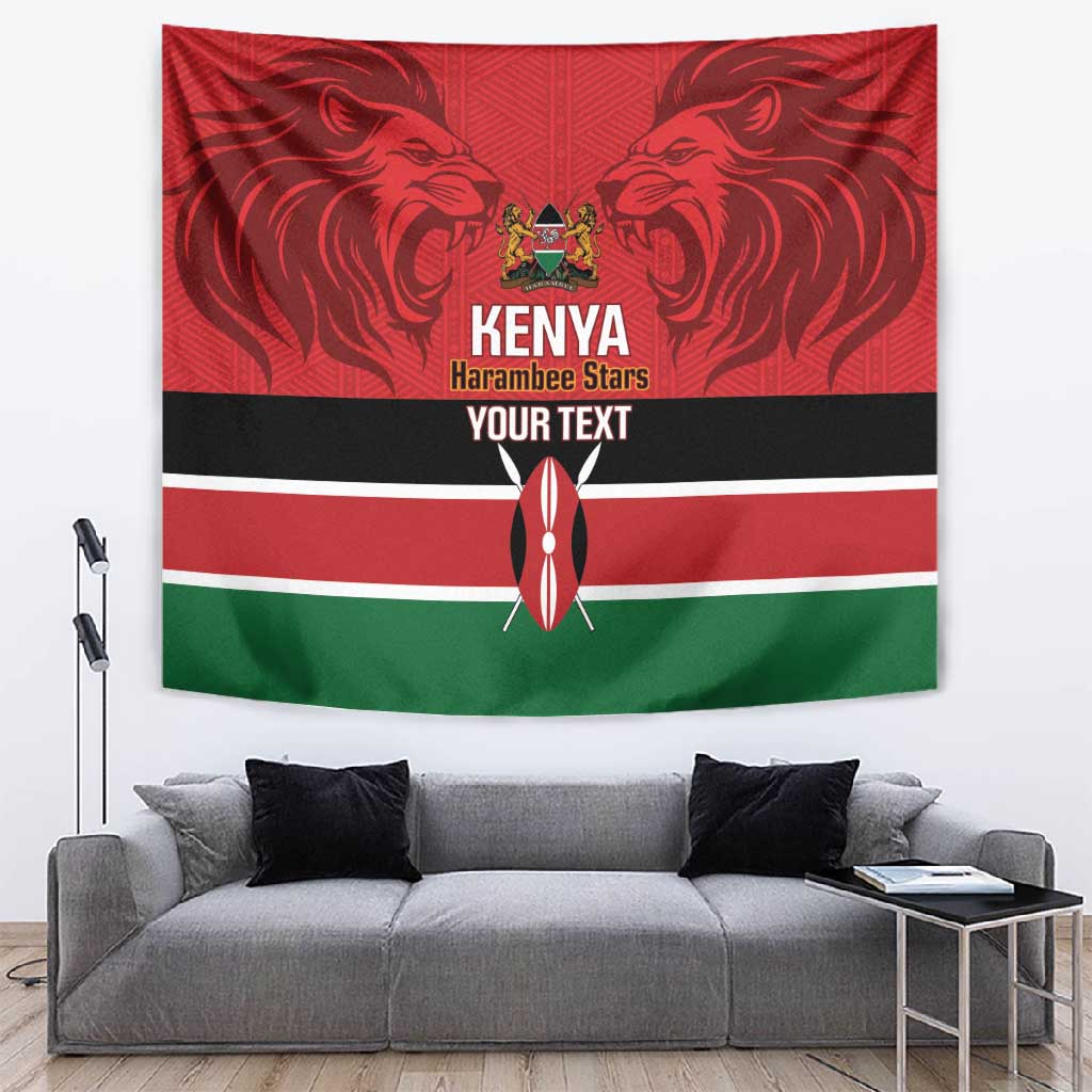 Custom Kenya Football Tapestry Go Harambee Stars African Pattern LT14