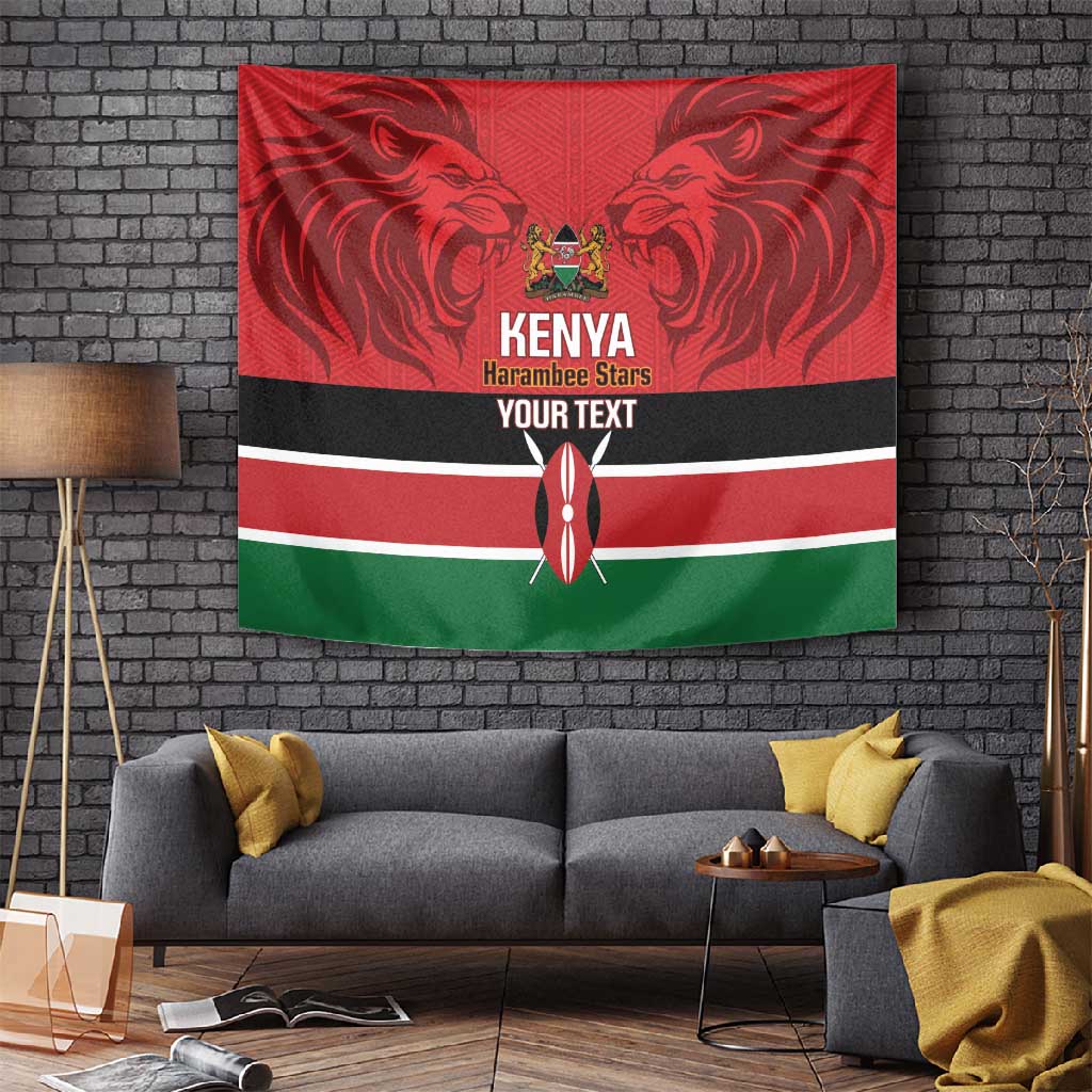 Custom Kenya Football Tapestry Go Harambee Stars African Pattern LT14
