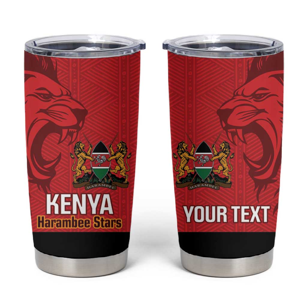 Custom Kenya Football Tumbler Cup Go Harambee Stars African Pattern LT14