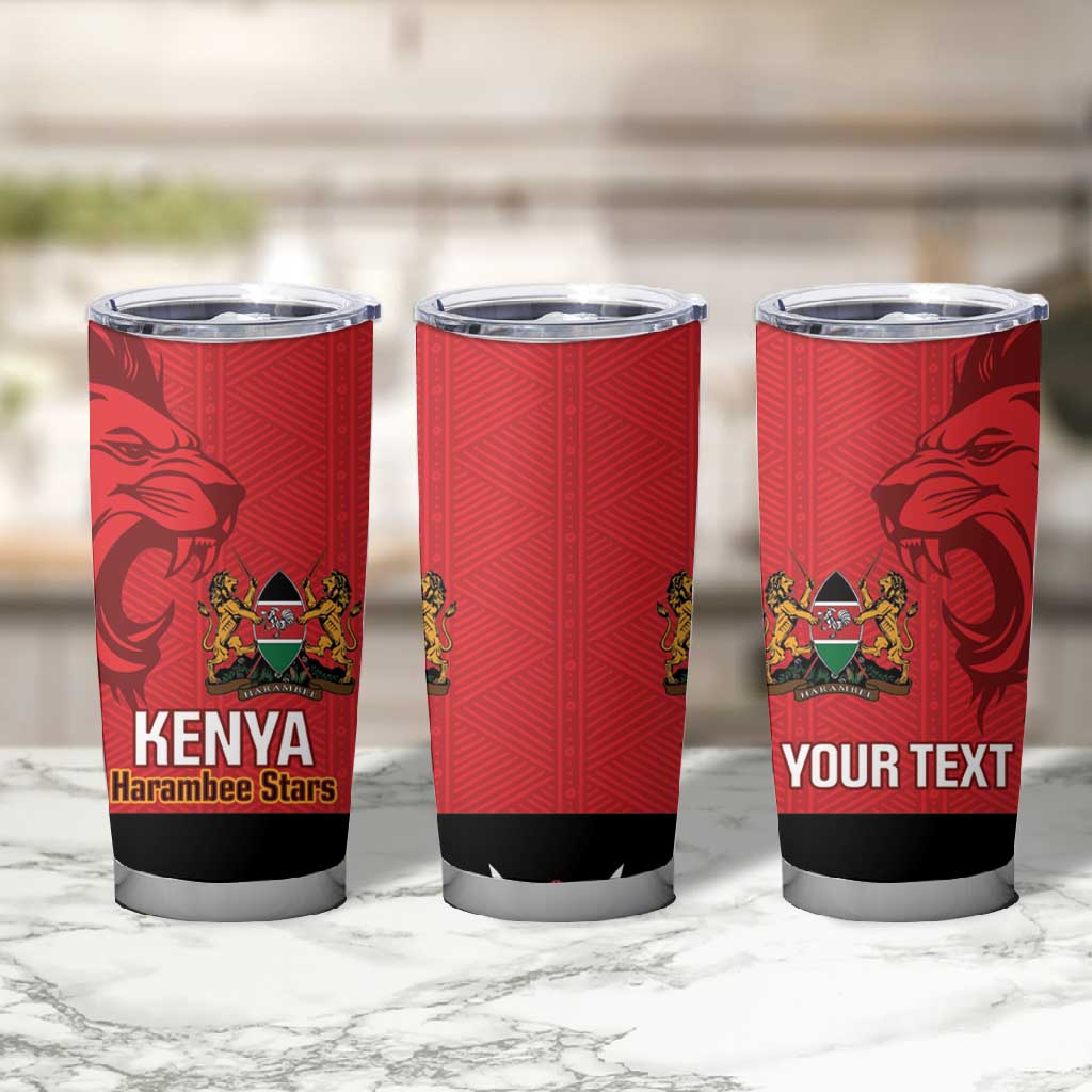 Custom Kenya Football Tumbler Cup Go Harambee Stars African Pattern LT14