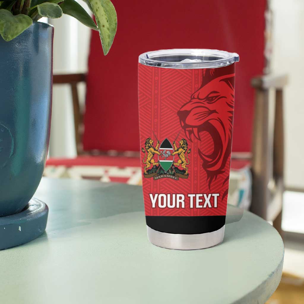 Custom Kenya Football Tumbler Cup Go Harambee Stars African Pattern LT14